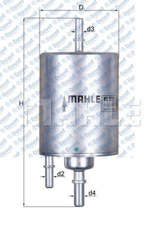 MAHLE KL571 Yakit Filtresi Audi A6 (4f/C6) 5.2 Fsi V10 435hp (06-11)